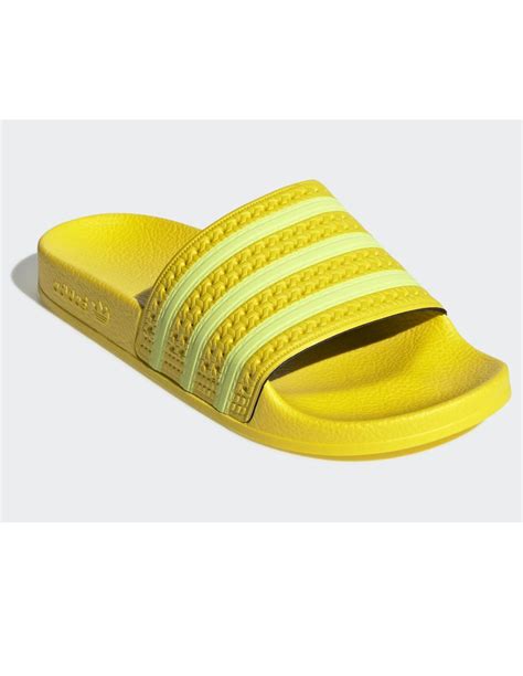 chanclas adidas amarillas.